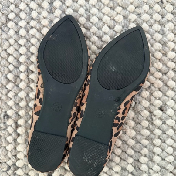 Merona Leopard Print Point Toe Flats Size 8 - Picture 6 of 6